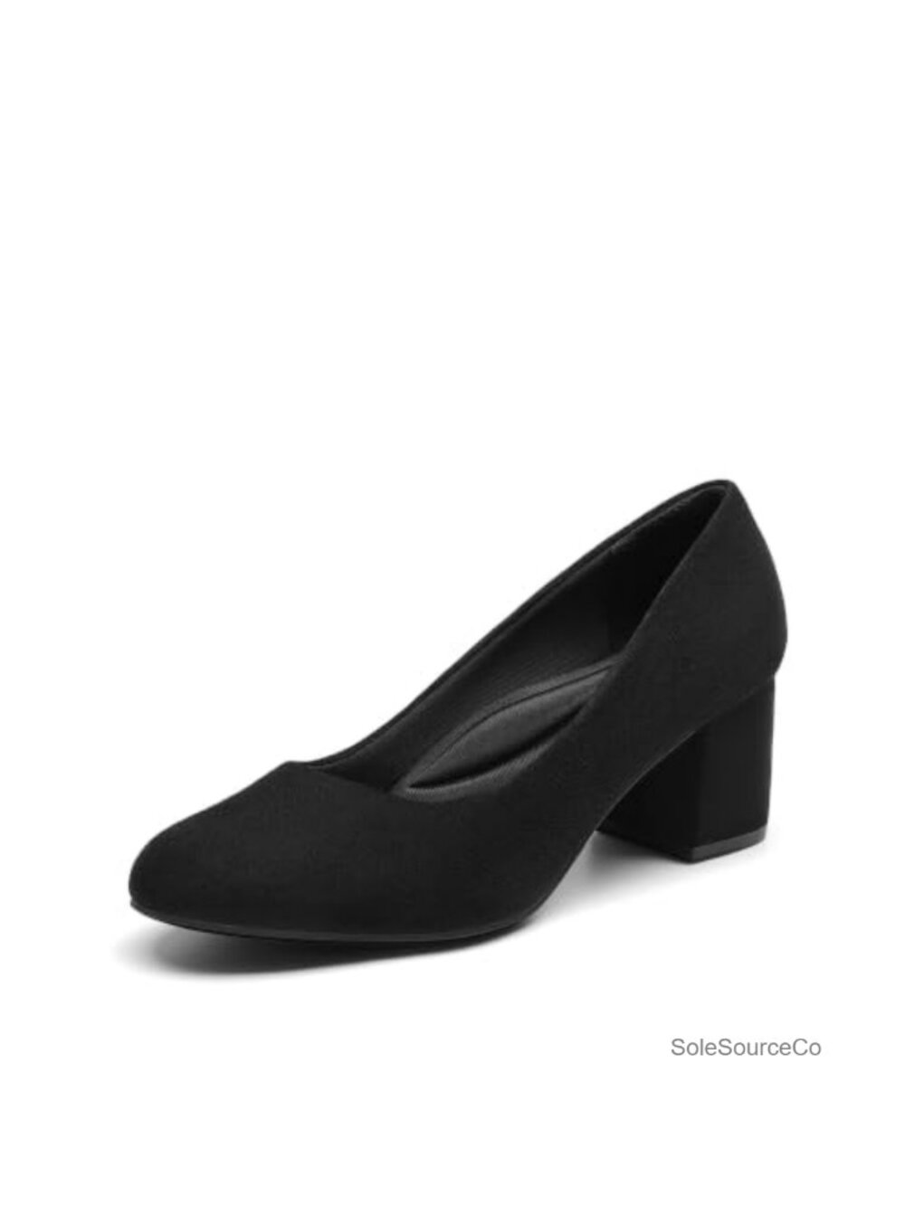 Women's Block Heel Pumps Round Toe Square Toe Chunky Heel Dress Shoes Vegan